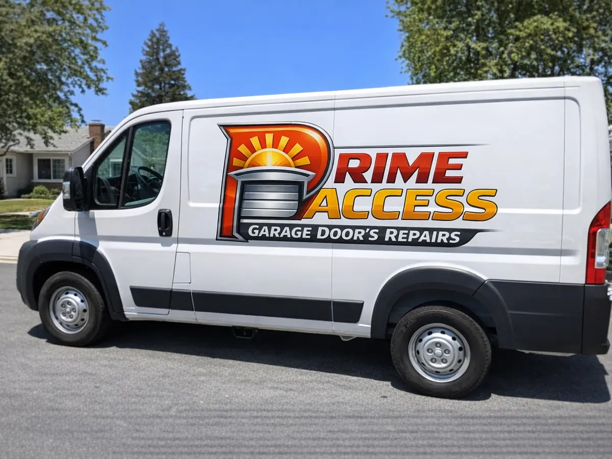 Service van arriving on a Amherst, MA street — local same-day coverage
